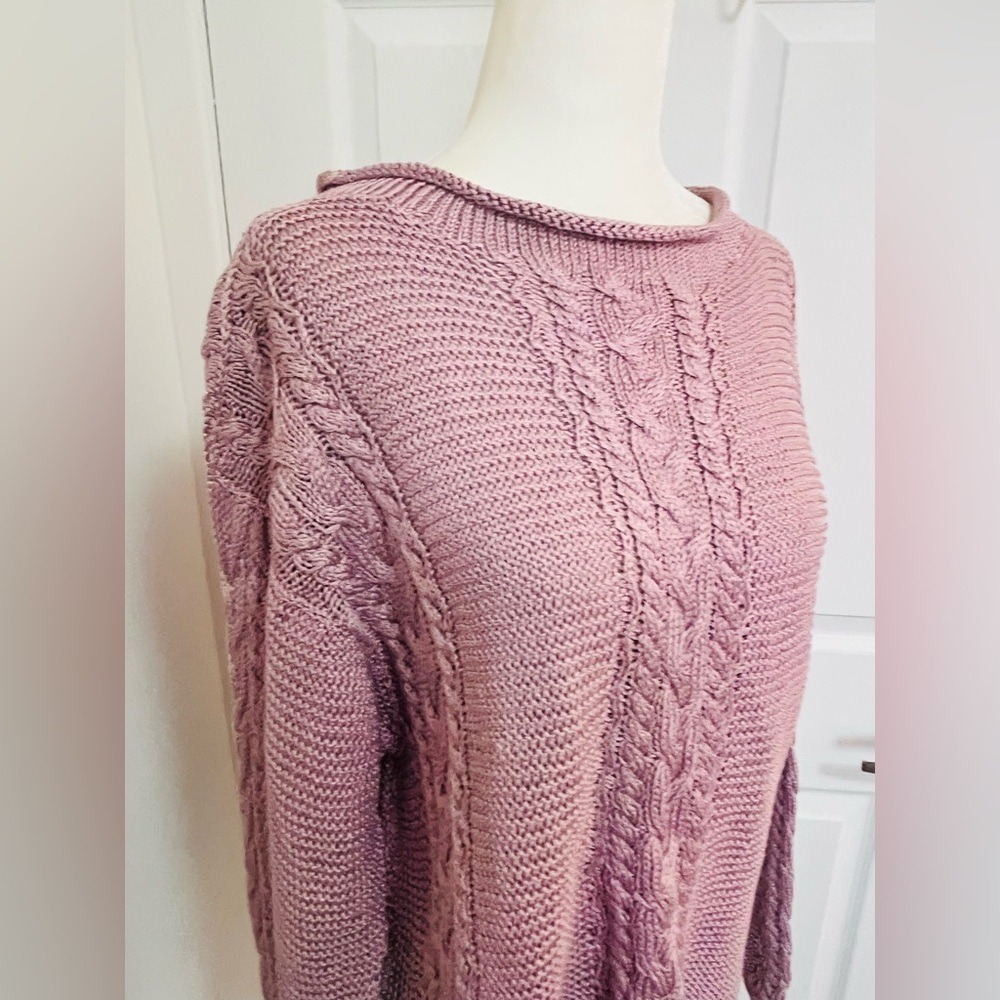 Handmade Lavender/Pink  Knitted Sweater‎ Women's Medium - Picture 3 of 9